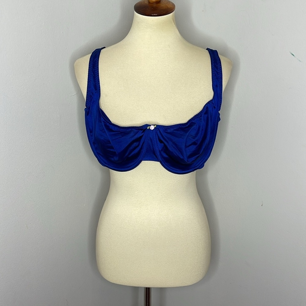NWT Skims Stretch Satin‎ Underwire Scoop Bra in Neptune